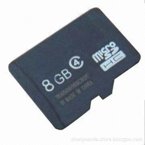 microSD card with data retention of 10 years, 1 to 32GB capacity